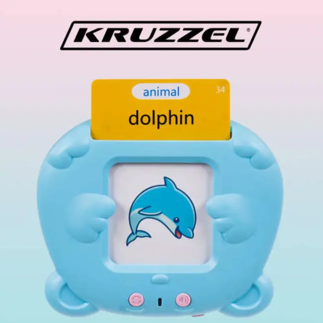 Kruzzel Engelse Kaartlezer 'Teddy' - Maak Leren Leuk! - Blauw