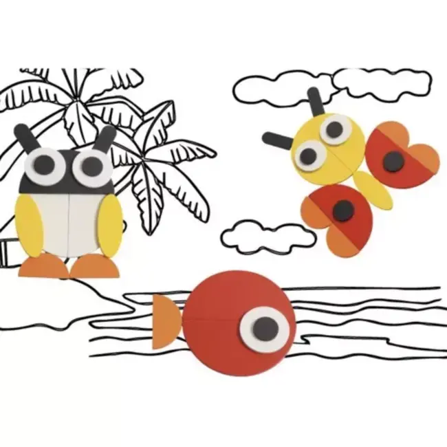 Kruzzel Houten Puzzel - Stimuleer Creativiteit met Dieren en Vormen