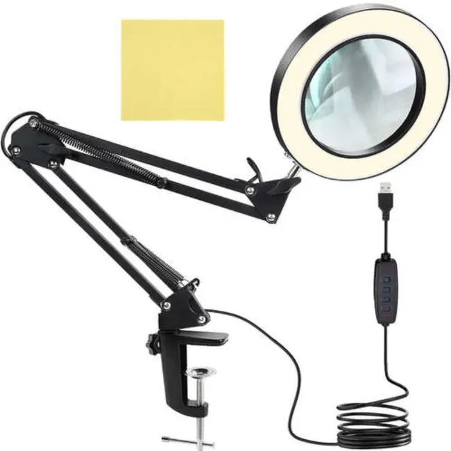 Izoxis LED Vergrootglaslamp - Precisie en Verlichting in Één