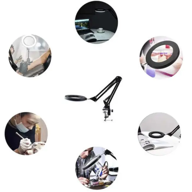 Izoxis LED Vergrootglaslamp - Precisie en Verlichting in Één