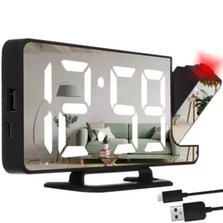 Izoxis LED Wekker met Tijdprojector - Multifunctionele Nachthulp Izoxis LED Wekker met Tijdprojector - Multifunctionele Nachthulp