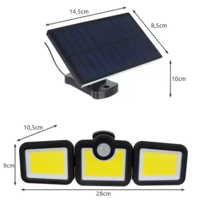 Izoxis Krachtige Solar LED Straatlamp met Bewegingssensor