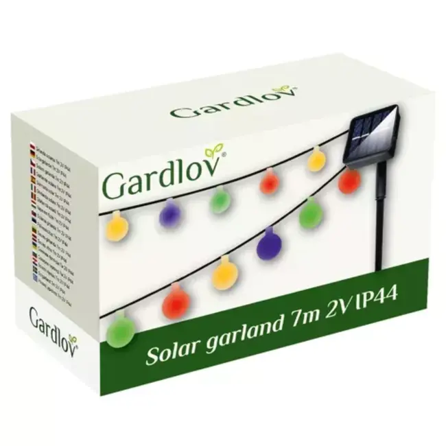 Gardlov Solar Lichtslinger - 50 Kleurrijke Bollen - Milieuvriendelijk en Waterbestendig
