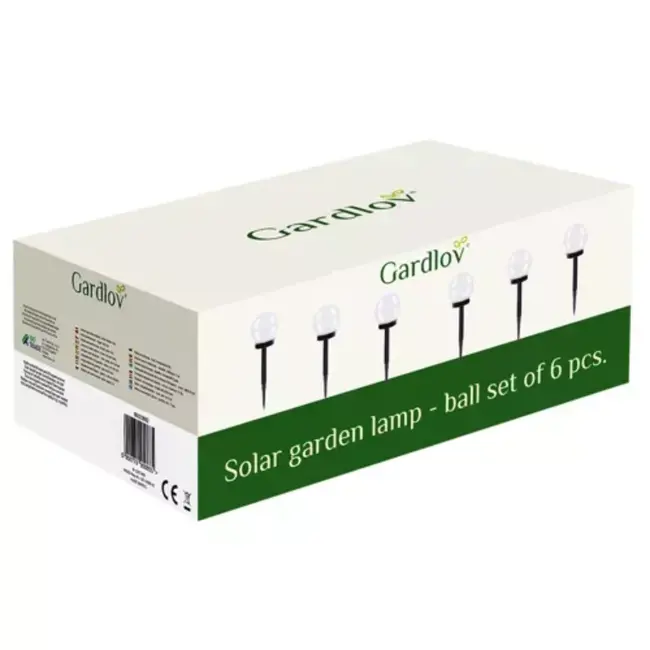 Gardlov Solar Tuinlampen Kogelvorm Set van 6 - Automatisch en Energiezuinig