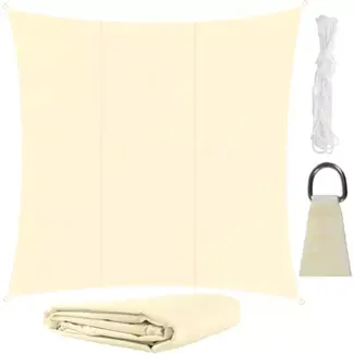 Gardlov Beige Zonneschermzeil 3.6x3.6m - Uitstekende Zonbescherming en Stijl