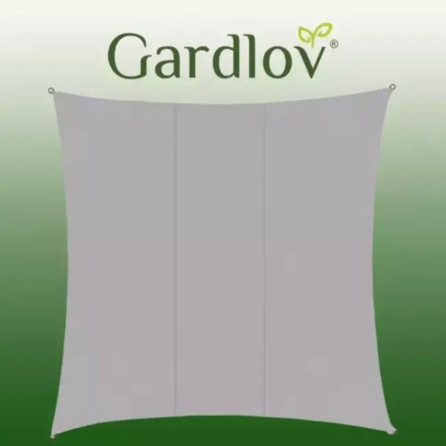 Gardlov Grijs Zonneschermzeil 3.6x3.6m - Uitstekende Schaduw en Bescherming