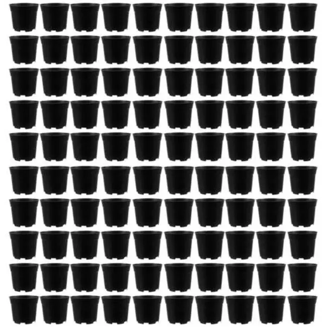 Gardlov zwarte productiepotjes Ø16cm, hoogte 13cm, 2 liter kunststof plantenpotten set 100 stuks