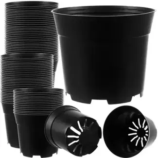 Gardlov zwarte productiepotjes Ø16cm, hoogte 13cm, 2 liter kunststof plantenpotten set 200 stuks