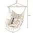 Gardlov Beige Braziliaanse Hangstoel met Kussens - Luxe Ontspanning in Uw Tuin