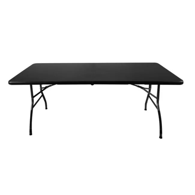 Gardlov Opvouwbare Tuintafel met 2 Banken - 180 cm - Zwart - Ideaal voor Outdoor Evenementen