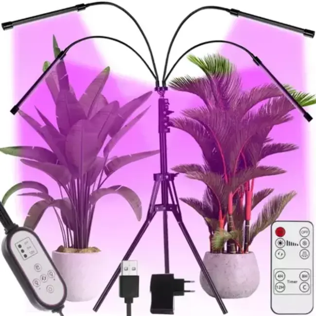 Gardlov LED Groeilamp 20 LED 4 stuks - Voor Hydrocultuur en Kasplanten - Verstelbaar