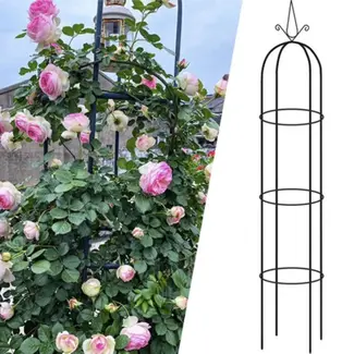 Gardlov Pergola Tuin - Kolomvormig - Donkergroen - Steun voor Klimplanten - 197 x 40 cm