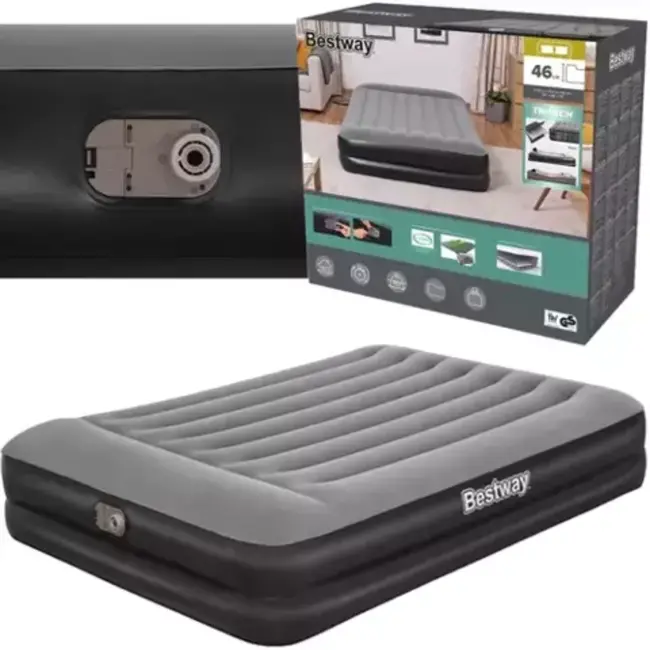Bestway Tweepersoons Luchtmatras met Pomp 203x152x46 cm - Snel Opgeblazen Comfort