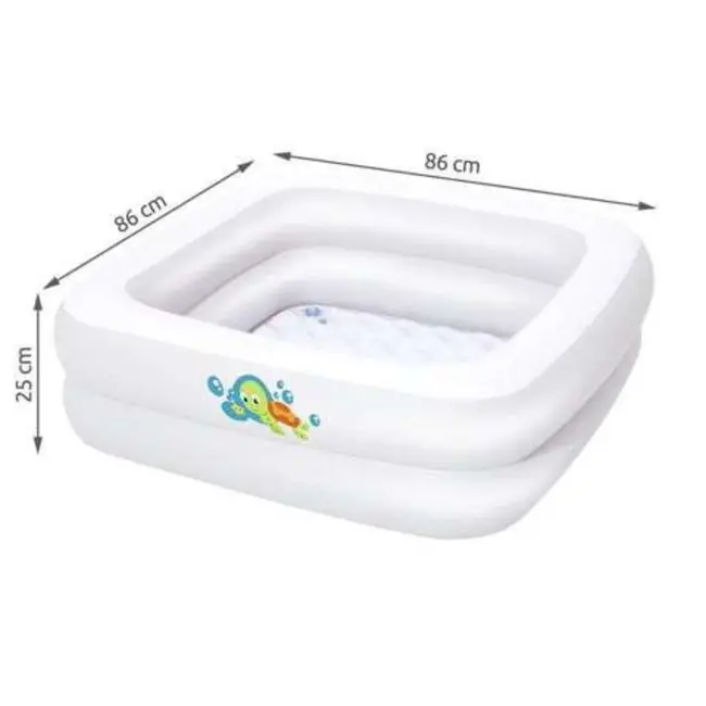 Bestway Opblaasbaar Babybadje 86x86x25 cm - Perfect voor Reizen en Thuis