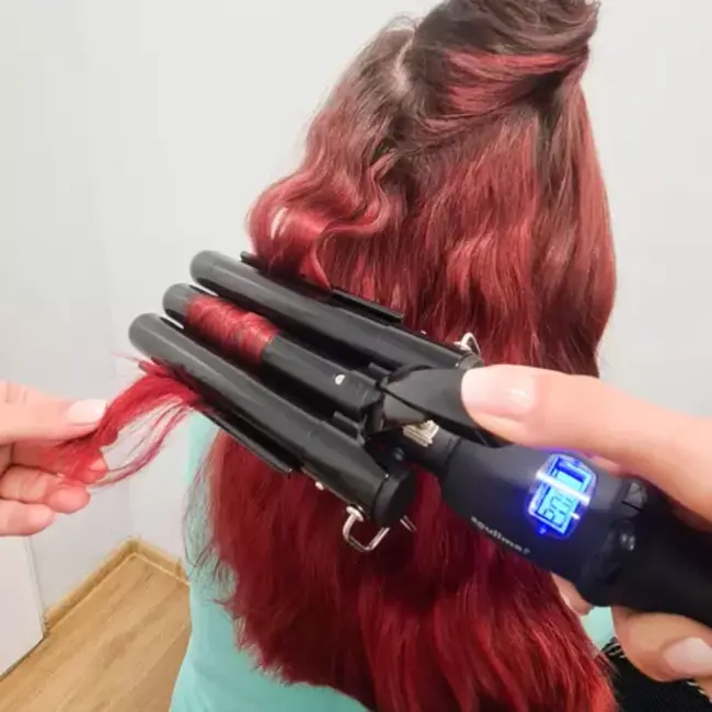 Soulima Haarwaver met LCD-Display - Professionele Golven - Zwart - 37 x 8,5 x 10 cm