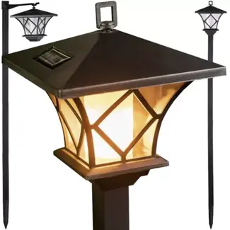 Gardlov Solar Tuinlantaarn LED - Natuurlijk Vlam-effect - Weerbestendig en Duurzaam