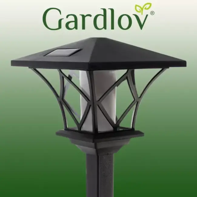 Gardlov Solar Tuinlantaarn LED - Natuurlijk Vlam-effect - Weerbestendig en Duurzaam