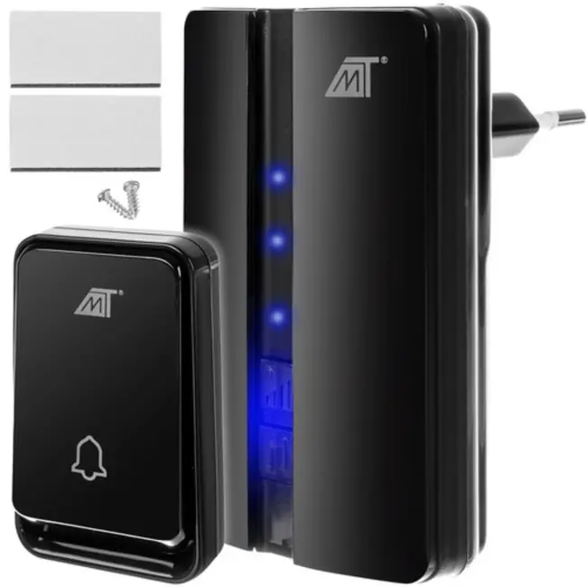 Malatec Draadloze Deurbel Zwart - Aanpasbaar en Weerbestendig