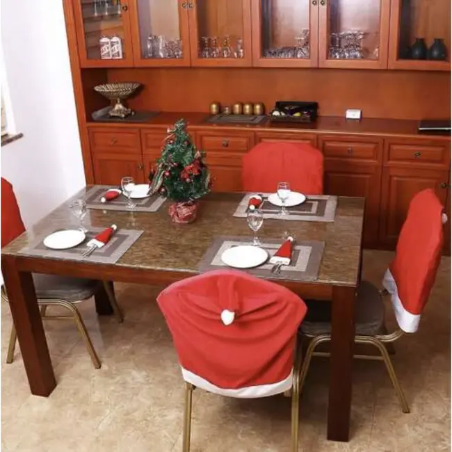 Ruhhy Kerstmuts Bestekzakjes - Set van 12 voor een Feestelijke Kersttafel