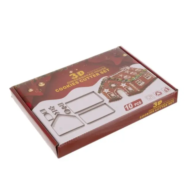 Ruhhy 10-delige Koekjesuitsteekset - Maak je Eigen Gingerbread Huisje