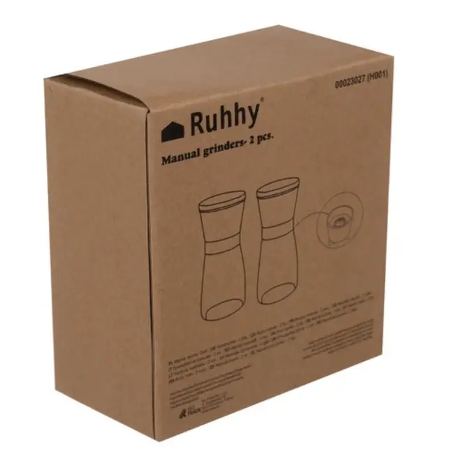 Ruhhy Handmatige Zout- en Pepermolenset - Versheid in Elke Draai