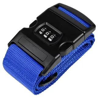 Benson Kofferspanband met cijferslot - 180 cm - blauw - veilig reizen Benson Kofferspanband met cijferslot - 180 cm - blauw - veilig reizen