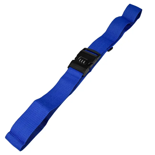 Benson Kofferspanband met cijferslot - 180 cm - blauw - veilig reizen