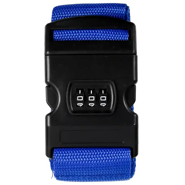 Benson Kofferspanband met cijferslot - 180 cm - blauw - veilig reizen