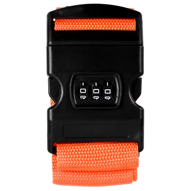 Benson Kofferspanband met cijferslot - 180 cm - oranje - extra beveiliging - eenvoudig instelbaar