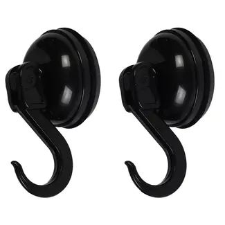 Benson Twee zuignaphaken - zwart - 35 mm - draagkracht tot 2 kg - set van 2