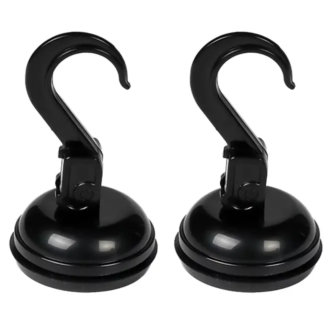Benson Twee zuignaphaken - zwart - 35 mm - draagkracht tot 2 kg - set van 2