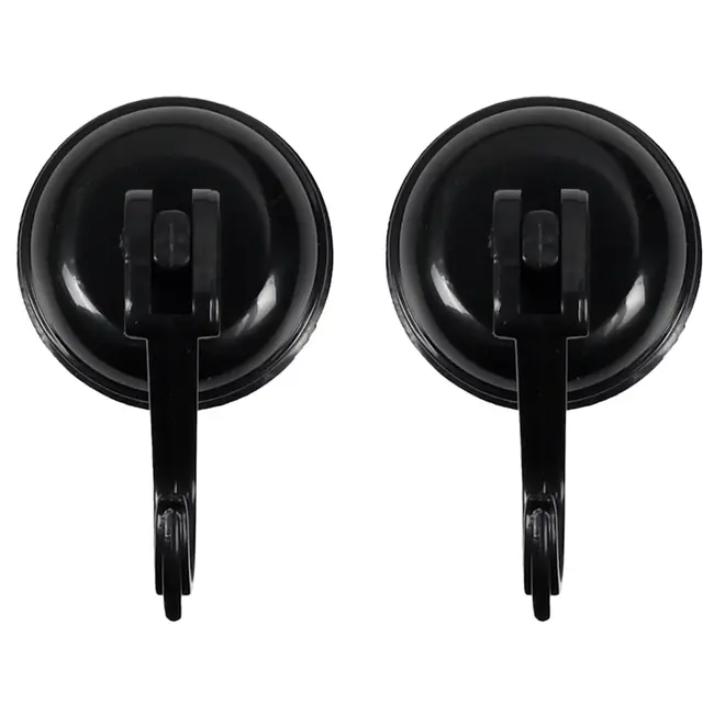 Benson Twee zuignaphaken - zwart - 35 mm - draagkracht tot 2 kg - set van 2