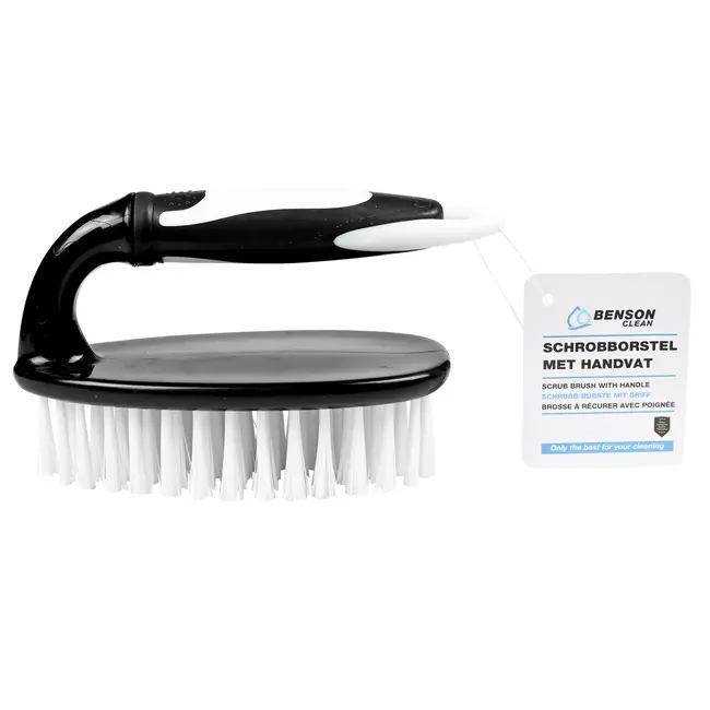 Benson Schrobborstel - Anti-sliphandvat - Harde nylon haren - 13 cm - Kunststof