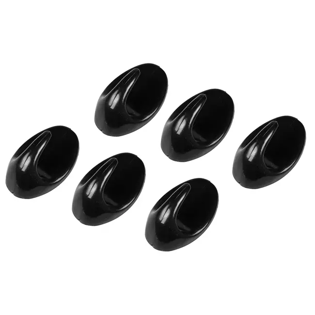 Benson Zelfklevende handdoekhaken - set van 6 - klein formaat - zwart - sterke plaklaag