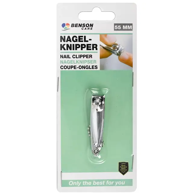 Benson Compacte nagelknipper met vijl en sleutelhanger - 55 mm - metaal