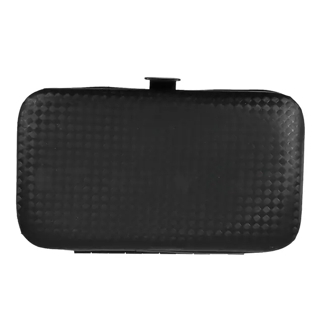 Benson 7-delige manicure set - compact - zwart - kunstleren etui - roestvrij staal