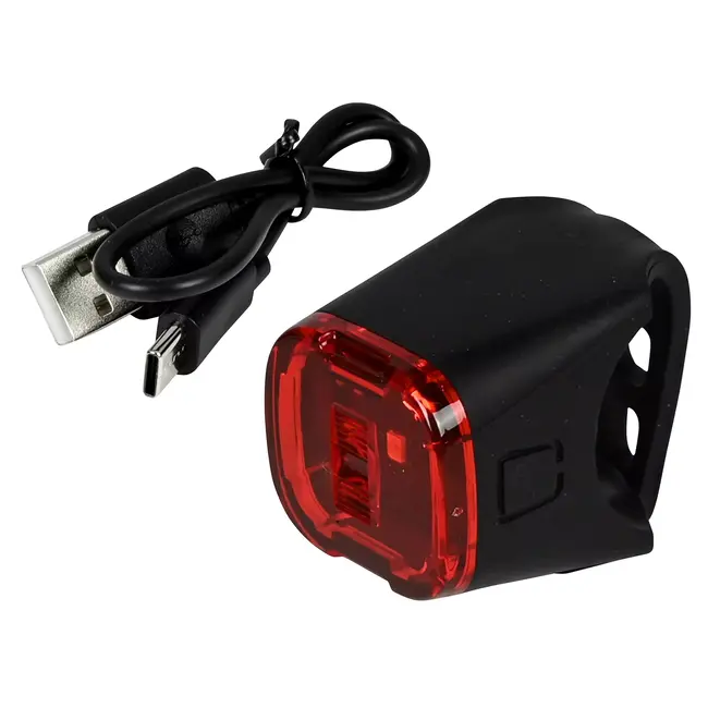 Benson USB-oplaadbare rode LED fietslamp - waterbestendig - snelle oplaadtijd