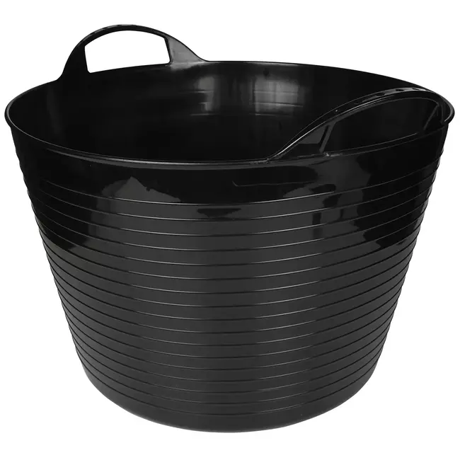 Benson Flexibele opbergmand - 22 liter - zwart - met draaghengsels - veelzijdig gebruik
