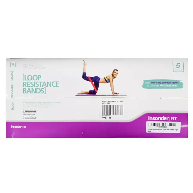 Benson 5-delige weerstandsbanden set - veelzijdig, duurzaam latex, ideaal voor kracht en flexibiliteit