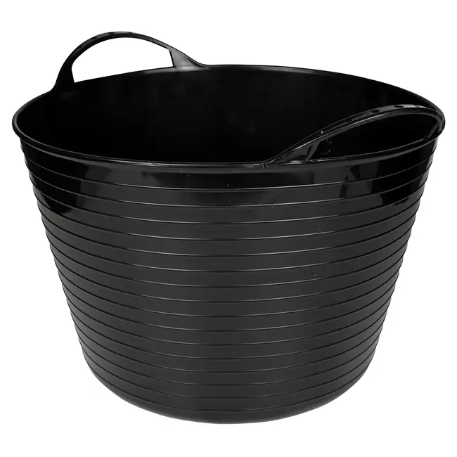 Benson Flexibele opbergmand - 12 liter - zwart - multifunctioneel - met hengsels