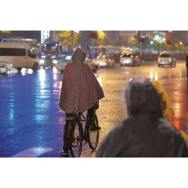 Benson Duurzame regenponcho - lichtgewicht - verstelbare capuchon - bruin