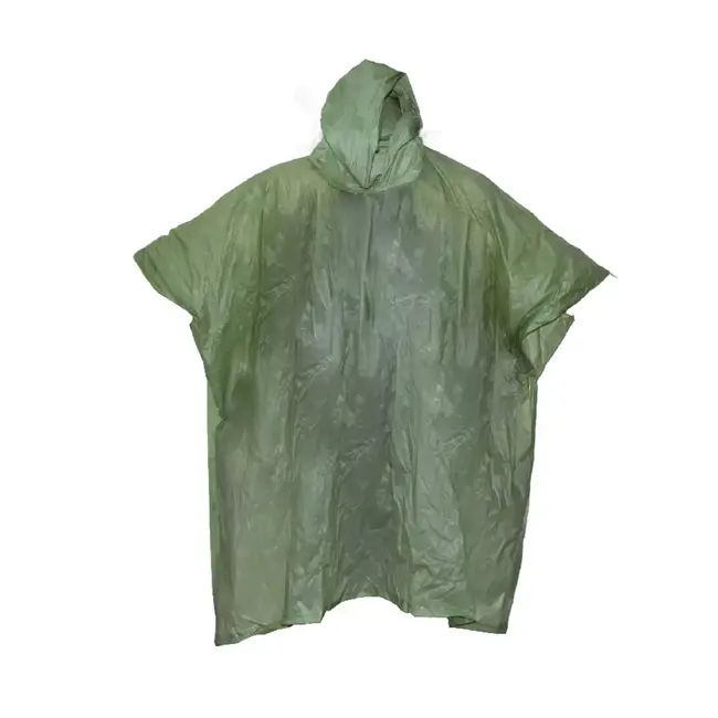 Benson Duurzame groene poncho - lichtgewicht, herbruikbaar, verstelbaar