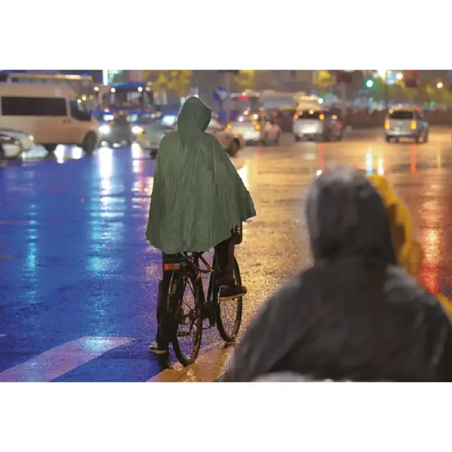 Benson Duurzame groene poncho - lichtgewicht, herbruikbaar, verstelbaar