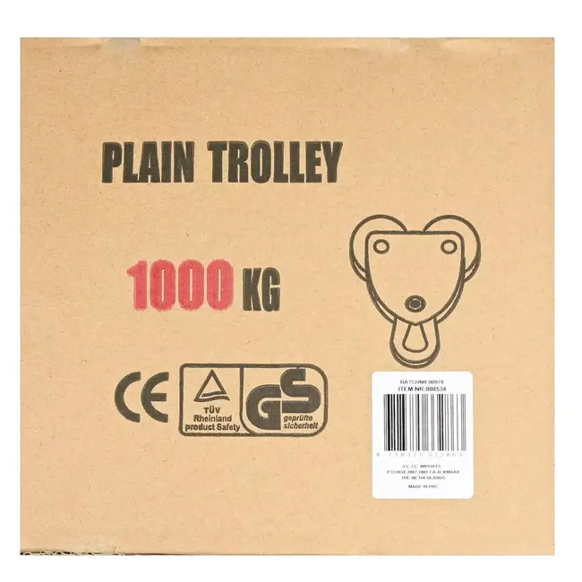 Benson Verstelbare loopkat - 1 ton - voor ketting- en rateltakels - 82-140 mm