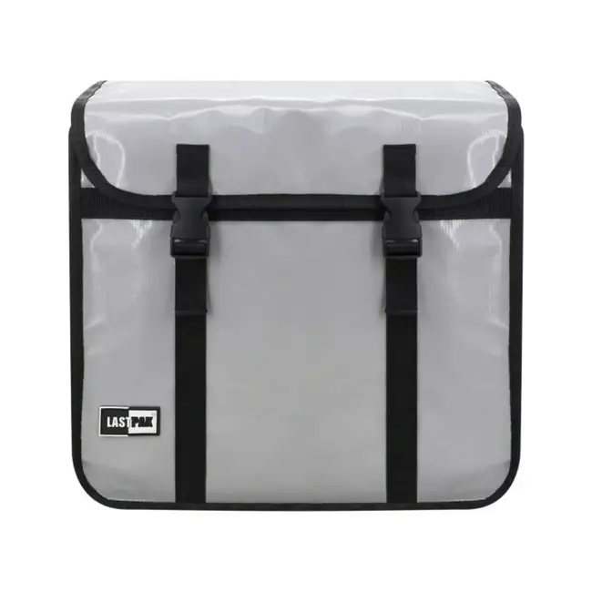 Lastpak Ruime dubbele fietstas - waterafstotend PVC - 46 liter - nardo grijs