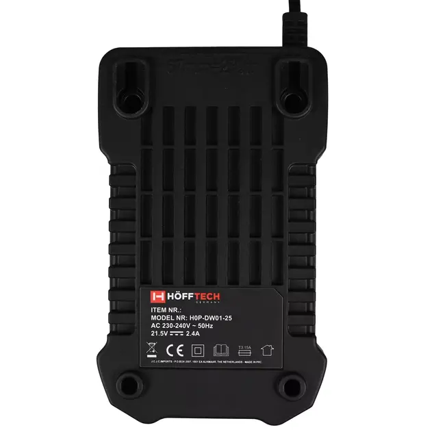 Hofftech Oplader 20V 2000 mAh - Snel en Efficiënt - Voor Slijpmachine, Kettingzaag en Hogedrukreiniger