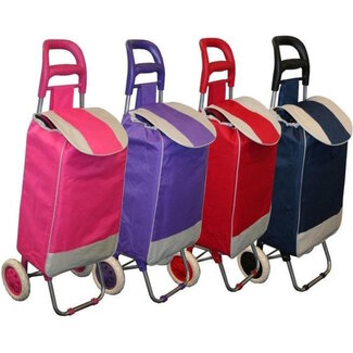 Benson Kleurrijke boodschappentrolley - 25 kg draagkracht - 40 liter - 96 x 34 x 21 cm