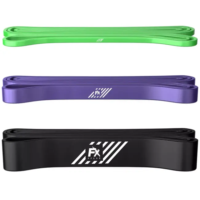 Benson Weerstandsbanden set - 3-delig - variabele weerstand - zwart/paars/groen