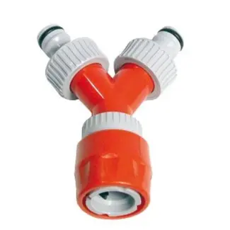 Talen Tools Y-Vertakking met Kraannippels – Efficiënte Tuinslangkoppeling Talen Tools Y-Vertakking met Kraannippels – Efficiënte Tuinslangkoppeling