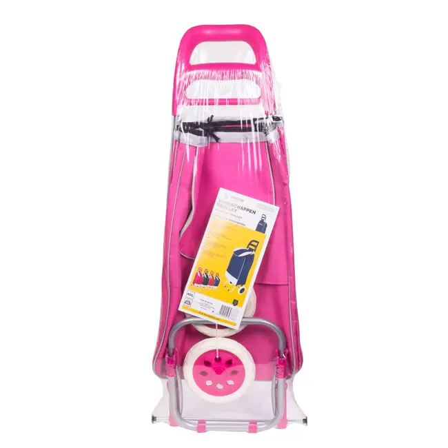 Benson Boodschappentrolley - Opvouwbaar - Waterdicht - 40 liter - Roze